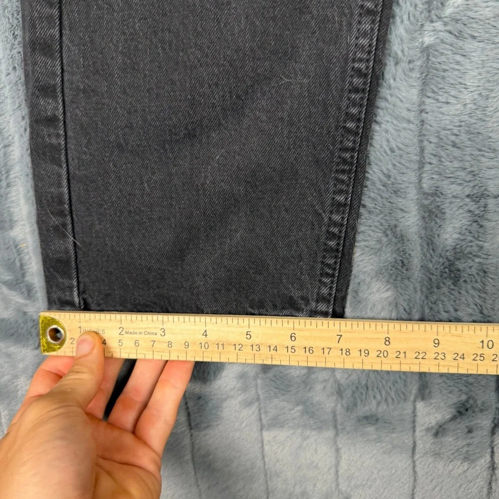 Levis 505 Regular Fit Black Denim Jeans Mens W30 L30 Straight Leg 00505-2912